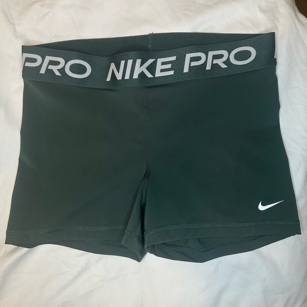 Nike Pro Dri-FIT Compression Training Gym Shorts Forest Green Size L